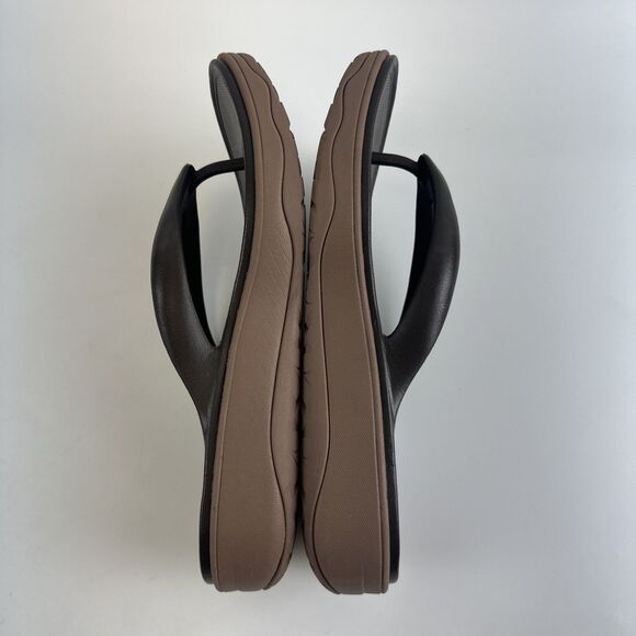 FitFlop Relieff Recovery Toe Post Sandals Brown Slip On EVA Comfort Womens 10 - Picture 8 of 11